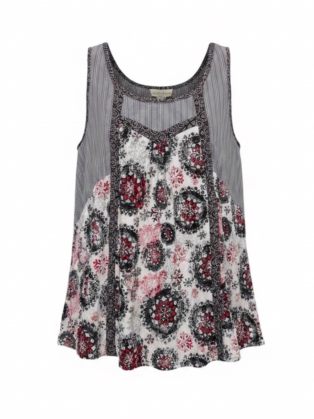 Anthropologie Hem & Thread Women's Mixed Print Boho Sleeveless Tank Top small